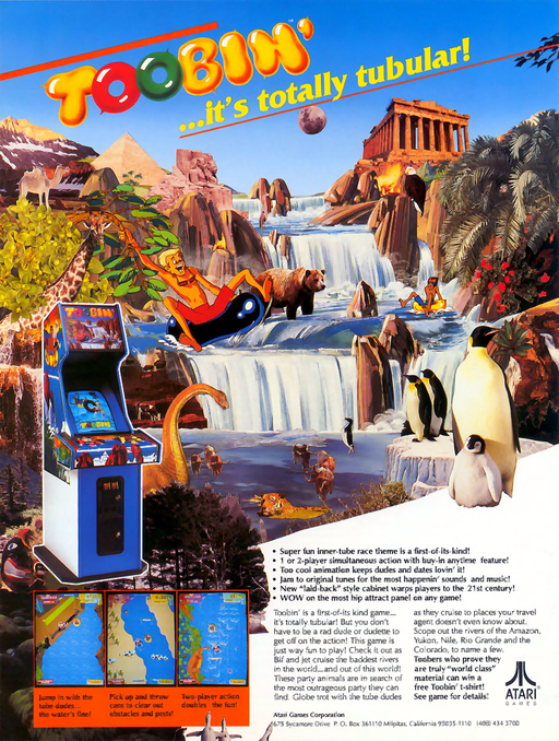 Toobin' (German, rev 3) Arcade Game Cover